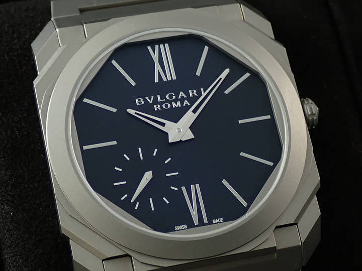 ブルガリ オクト フィニッシモ ローマ エディション Ref.103766 ミッドナイトブルー文字盤 極美品 A7431609