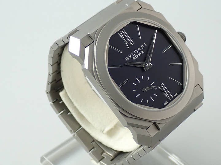 ブルガリ オクト フィニッシモ ローマ エディション Ref.103766 ミッドナイトブルー文字盤 極美品 A7431609