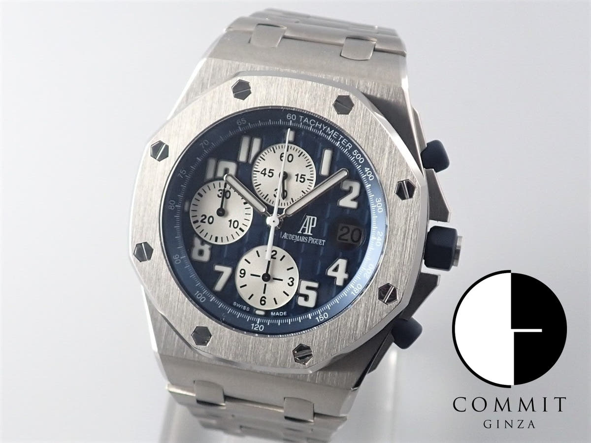 オーデマピゲ ロイヤルオーク Ref.25721TI.OO.1000TI.04.A ネイビー文字盤 中古 offshore-12
