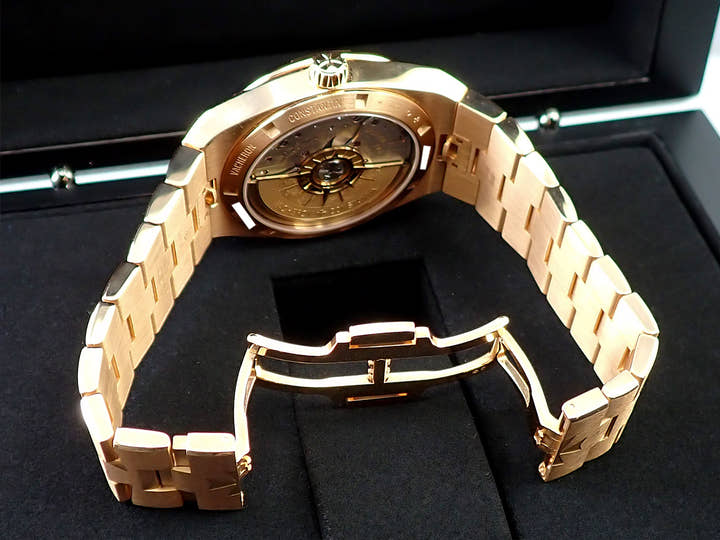 ヴァシュロンコンスタンタン オーヴァーシーズ Ref.4500V/110R-B705 ブルー文字盤 美品 848H12LC