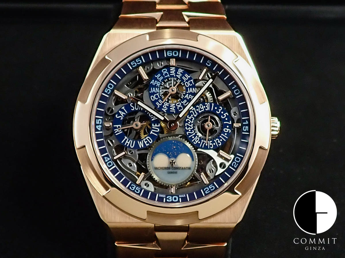ヴァシュロンコンスタンタン オーヴァーシーズ エクストラフラット パーペチュアルカレンダー スケルトン Ref.4300V/120R-B642 スケルトン文字盤 未使用 657KMCZV