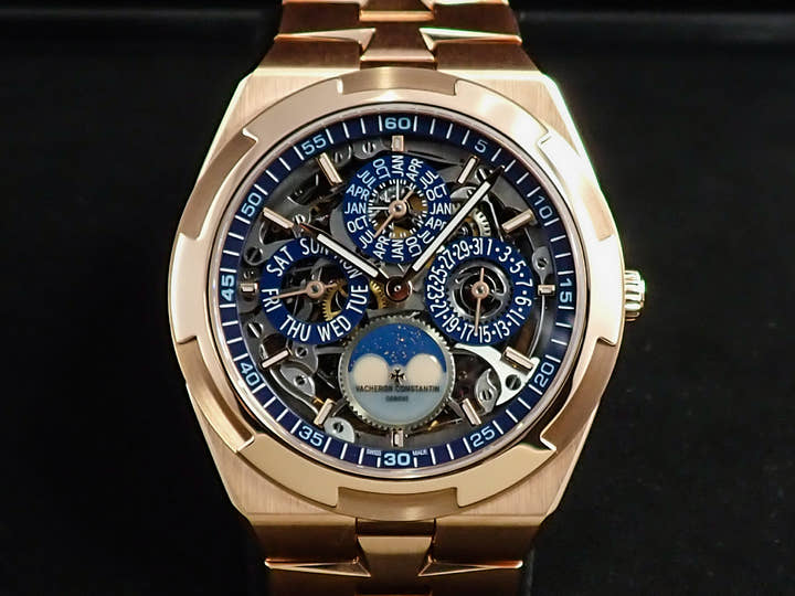 ヴァシュロンコンスタンタン オーヴァーシーズ エクストラフラット パーペチュアルカレンダー スケルトン Ref.4300V/120R-B642 スケルトン文字盤 未使用 657KMCZV