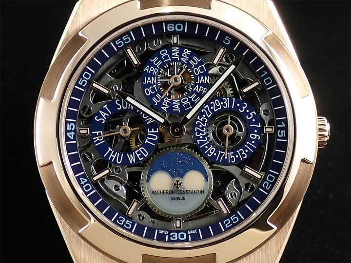 ヴァシュロンコンスタンタン オーヴァーシーズ エクストラフラット パーペチュアルカレンダー スケルトン Ref.4300V/120R-B642 スケルトン文字盤 未使用 657KMCZV