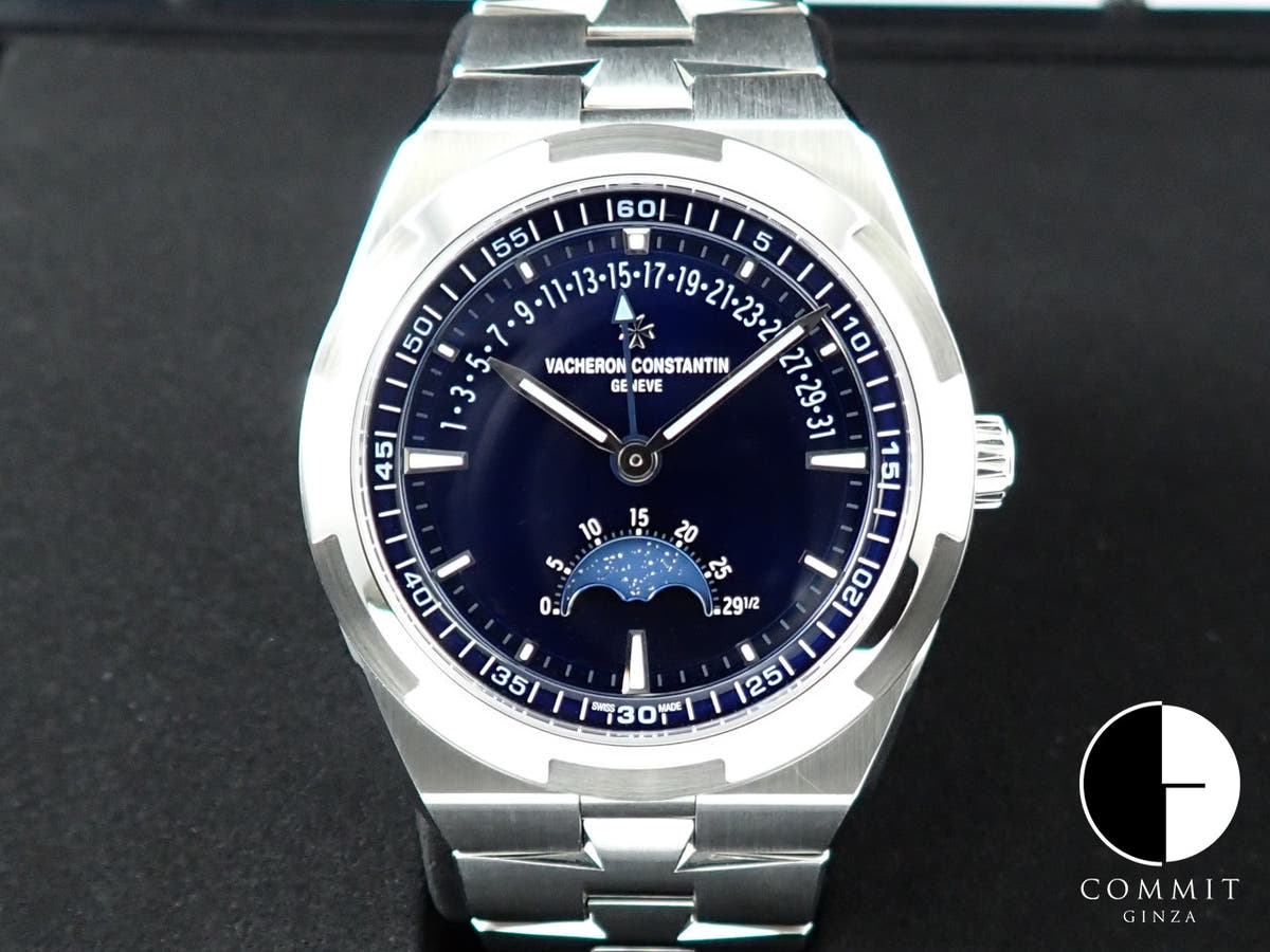 ヴァシュロンコンスタンタン オーヴァーシーズ ムーンフェイズ レトログラード デイト Ref.4000V/210A-B911 ブルー文字盤 美品 9JPJAJL4