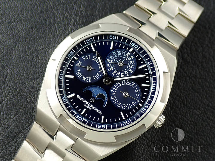 ヴァシュロンコンスタンタン オーヴァーシーズ エクストラフラット パーペチュアルカレンダー Ref.4300V/120G-B945 ブルー文字盤 美品 JK997674