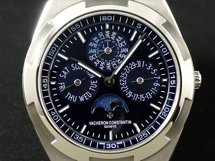 ヴァシュロンコンスタンタン オーヴァーシーズ エクストラフラット パーペチュアルカレンダー Ref.4300V/120G-B945 ブルー文字盤 美品 JK997674