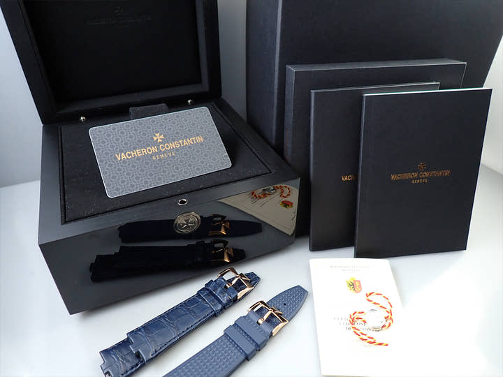 ヴァシュロンコンスタンタン オーヴァーシーズ Ref.4500V/110R-B705 ブルー文字盤 美品 CP0XJ02X