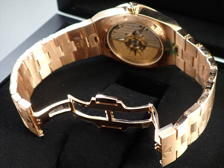 ヴァシュロンコンスタンタン オーヴァーシーズ Ref.4500V/110R-B705 ブルー文字盤 美品 CP0XJ02X