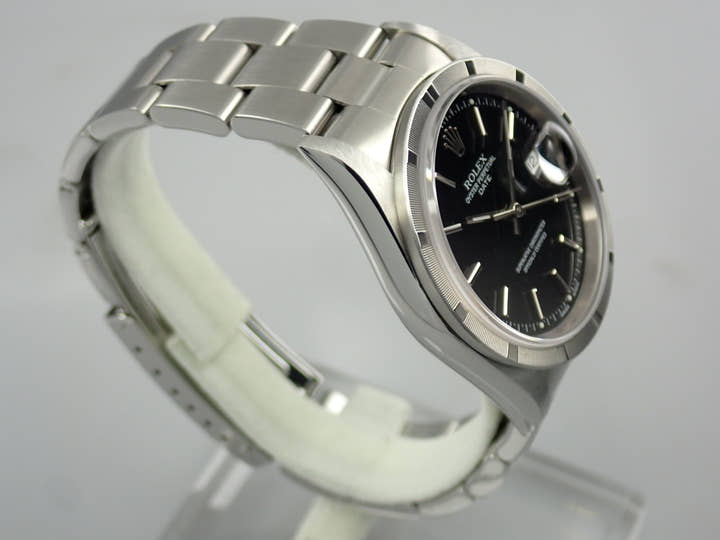 ロレックス オイスターパーペチュアル デイト Ref.15210 ステンレススチール ブラック文字盤