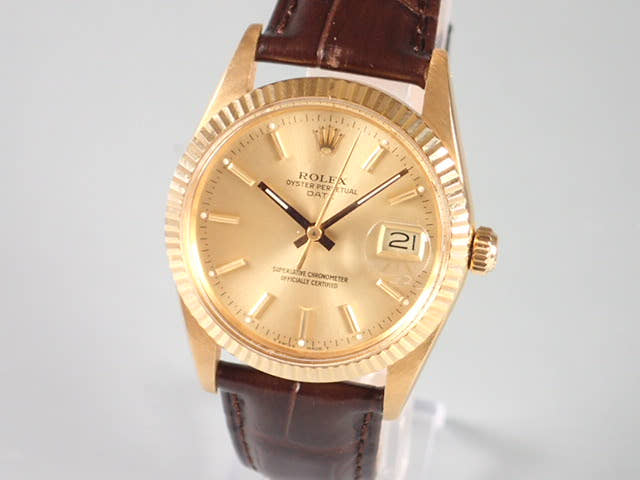 ロレックス オイスターパーペチュアルデイト Ref.15038 シャンパン文字盤 中古 oyster-perpetual-11