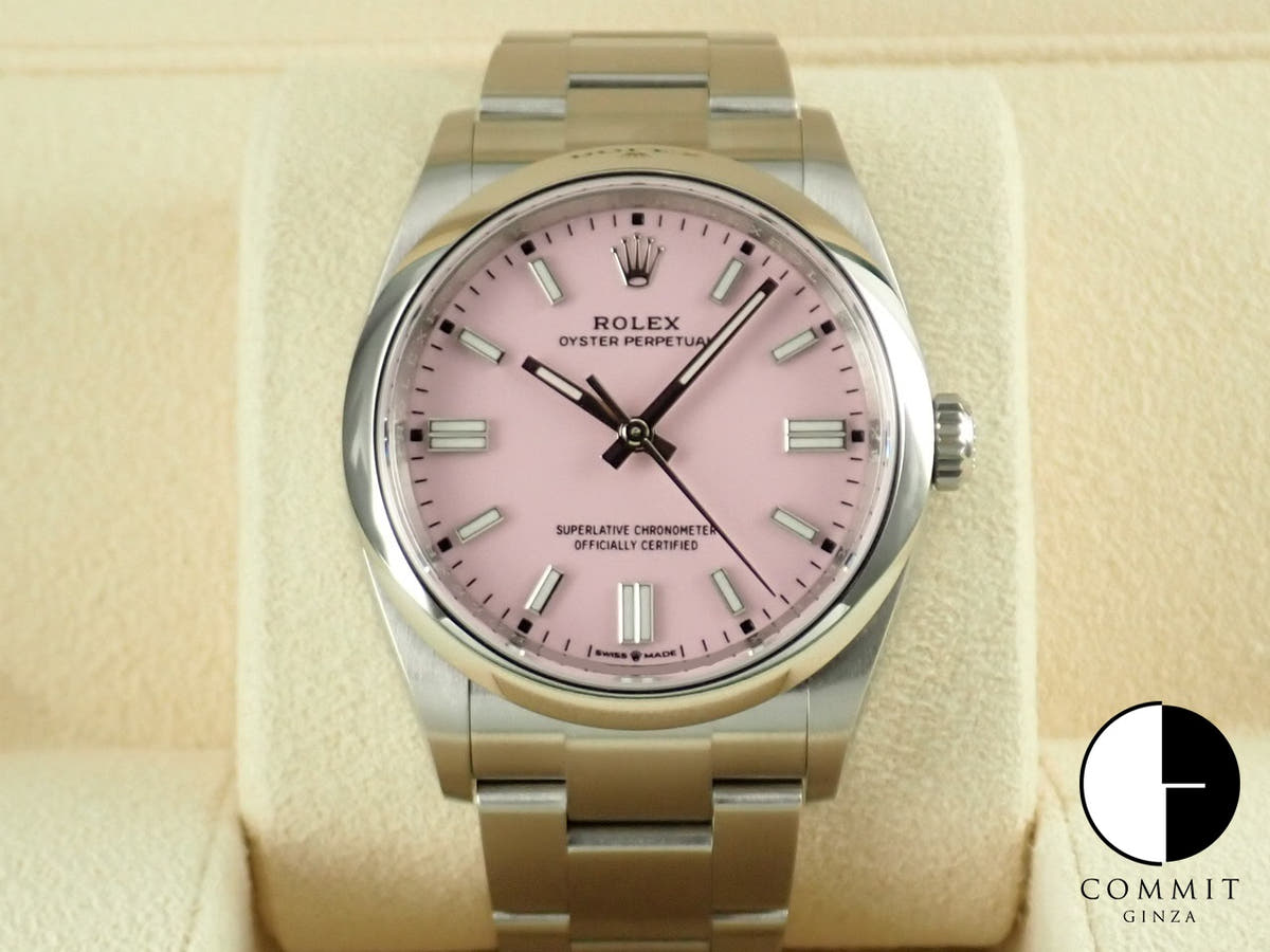 ロレックス オイスターパーペチュアル36 Ref.126000 ステンレススチール キャンディピンク文字盤