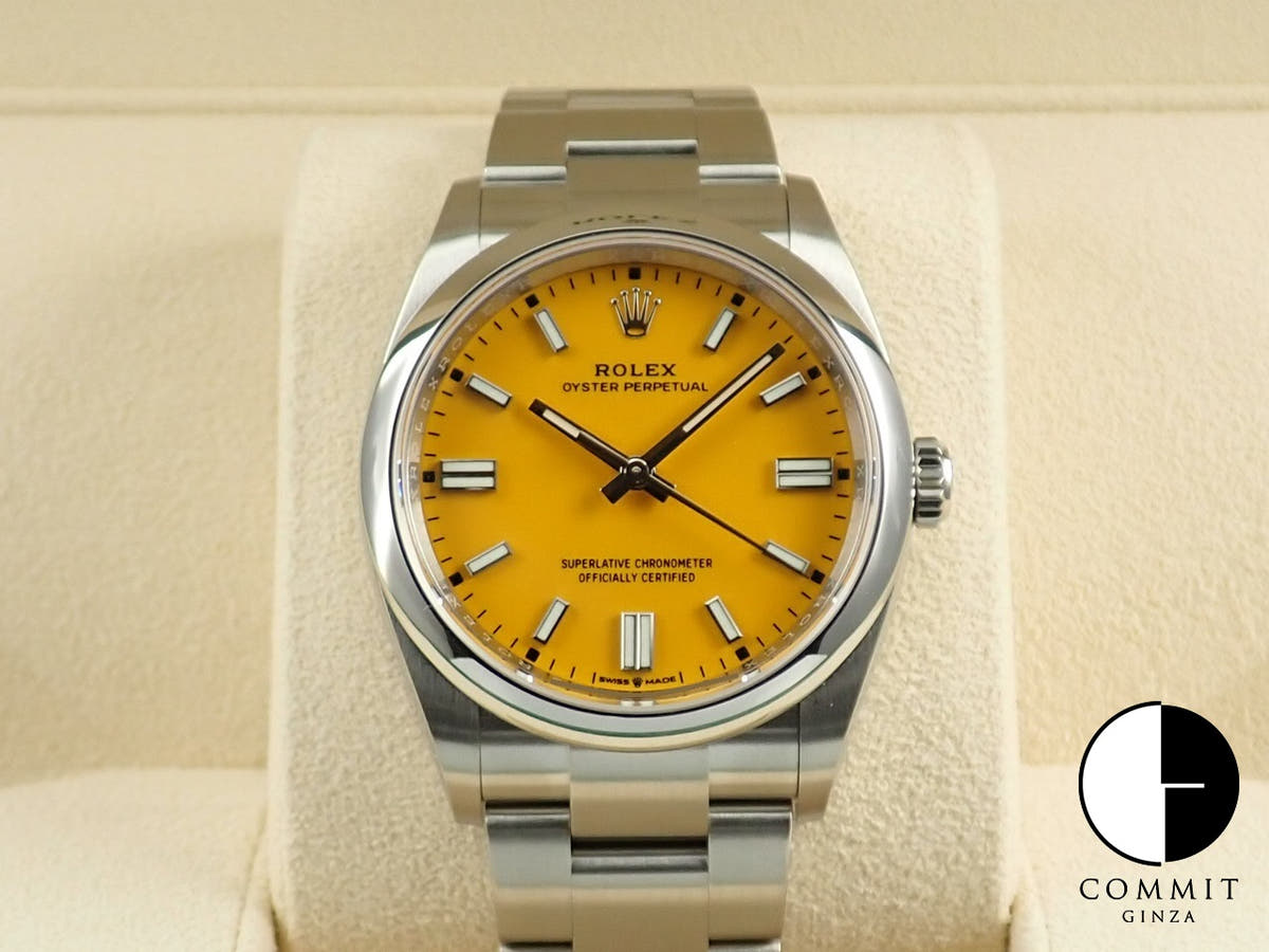 ロレックス オイスターパーペチュアル36 Ref.126000 ステンレススチール イエロー文字盤