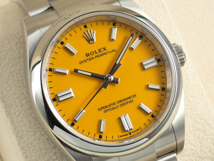 ロレックス オイスターパーペチュアル36 Ref.126000 ステンレススチール イエロー文字盤