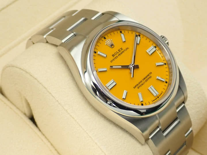 ロレックス オイスターパーペチュアル36 Ref.126000 ステンレススチール イエロー文字盤