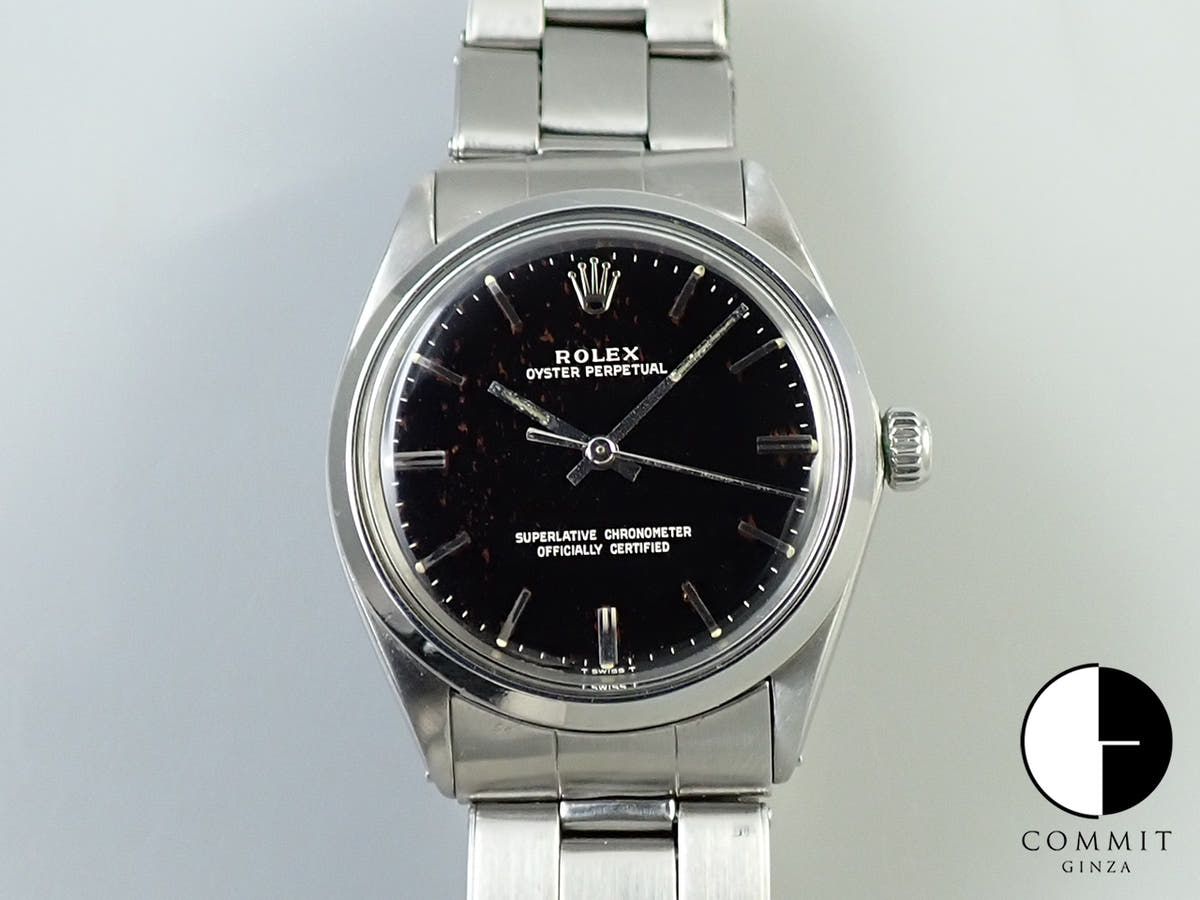ロレックス オイスターパーペチュアル Ref.1002 ステンレススチール ブラック文字盤