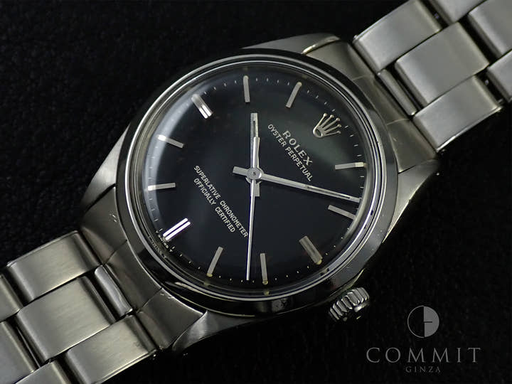 ロレックス オイスターパーペチュアル Ref.1002 ステンレススチール ブラック文字盤
