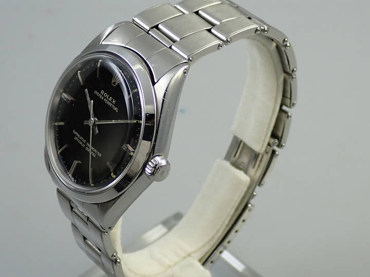 ロレックス オイスターパーペチュアル Ref.1002 ステンレススチール ブラック文字盤
