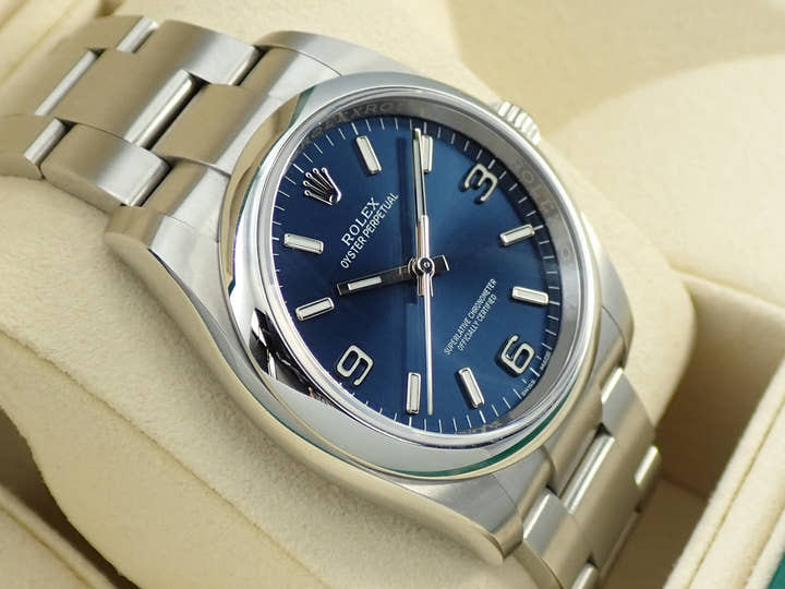 ロレックス オイスターパーペチュアル36 Ref.116000 ステンレススチール ブルー文字盤