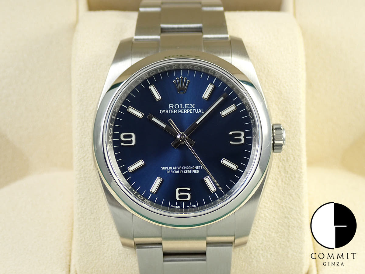 ロレックス オイスターパーペチュアル36 Ref.116000 ステンレススチール ブルー文字盤