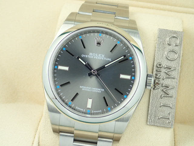 ロレックス オイスターパーペチュアル Ref.114300 ダークロジウム文字盤 中古 oyster-perpetual-28