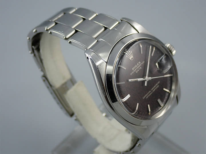 ロレックス オイスターパーペチュアル デイト Ref.1500 ステンレススチール トロピカルミラー文字盤 中古 8295LP4S