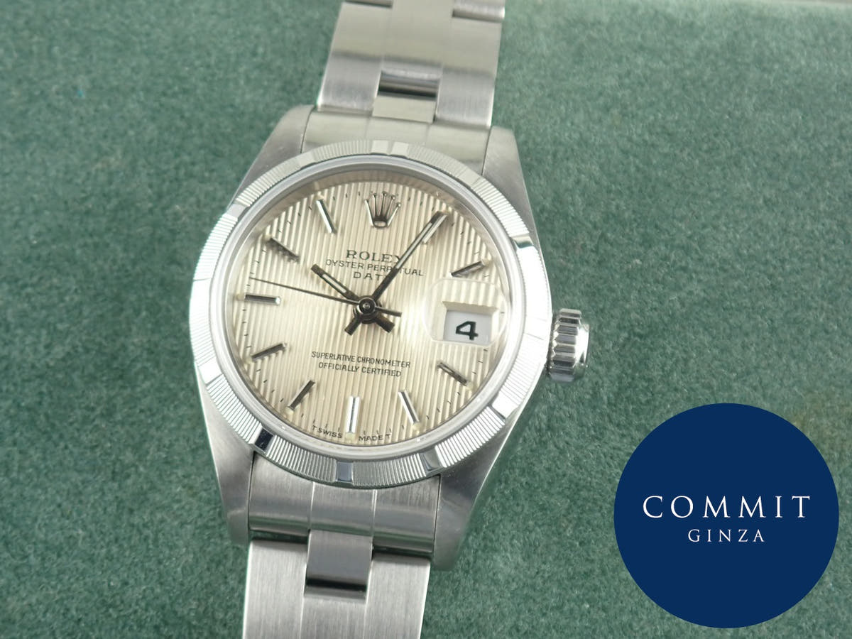 ロレックス オイスターパーペチュアルデイト Ref.69190 シルバータペストリー文字盤 中古 oyster-perpetual-37