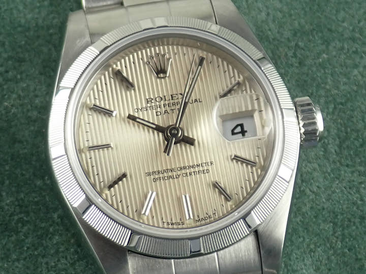 ロレックス オイスターパーペチュアルデイト Ref.69190 シルバータペストリー文字盤 中古 oyster-perpetual-37
