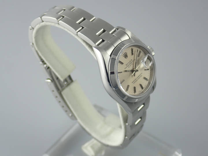 ロレックス オイスターパーペチュアルデイト Ref.69190 シルバータペストリー文字盤 中古 oyster-perpetual-37