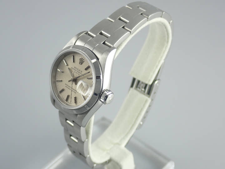 ロレックス オイスターパーペチュアルデイト Ref.69190 シルバータペストリー文字盤 中古 oyster-perpetual-37