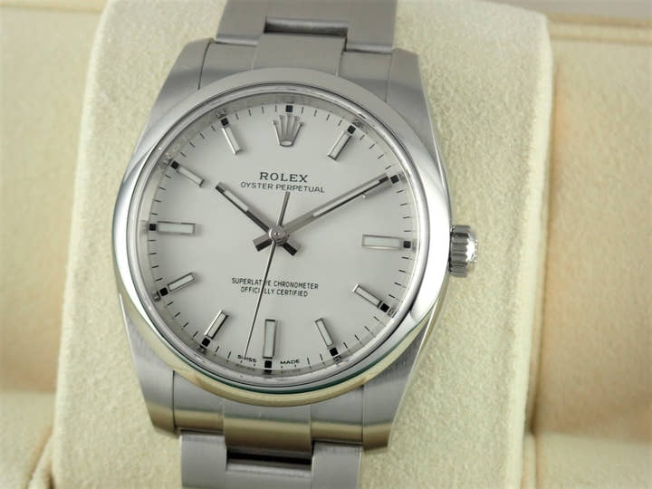 ロレックス オイスターパーペチュアル Ref.114200 ホワイト文字盤 中古 oyster-perpetual-38