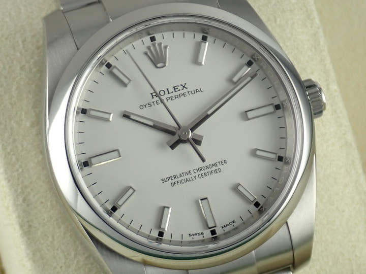 ロレックス オイスターパーペチュアル Ref.114200 ホワイト文字盤 中古 oyster-perpetual-38