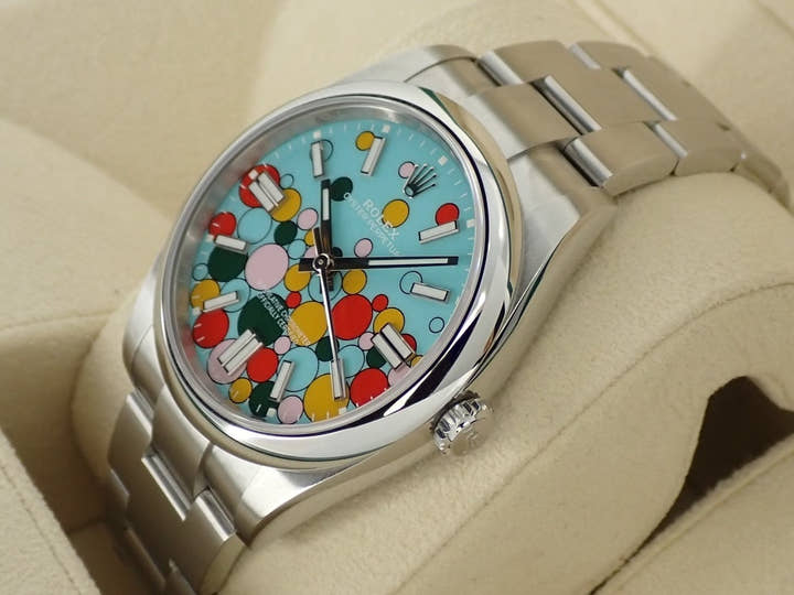ロレックス オイスターパーペチュアル41 Ref.124300 ステンレススチール セレブレーションモチーフ文字盤