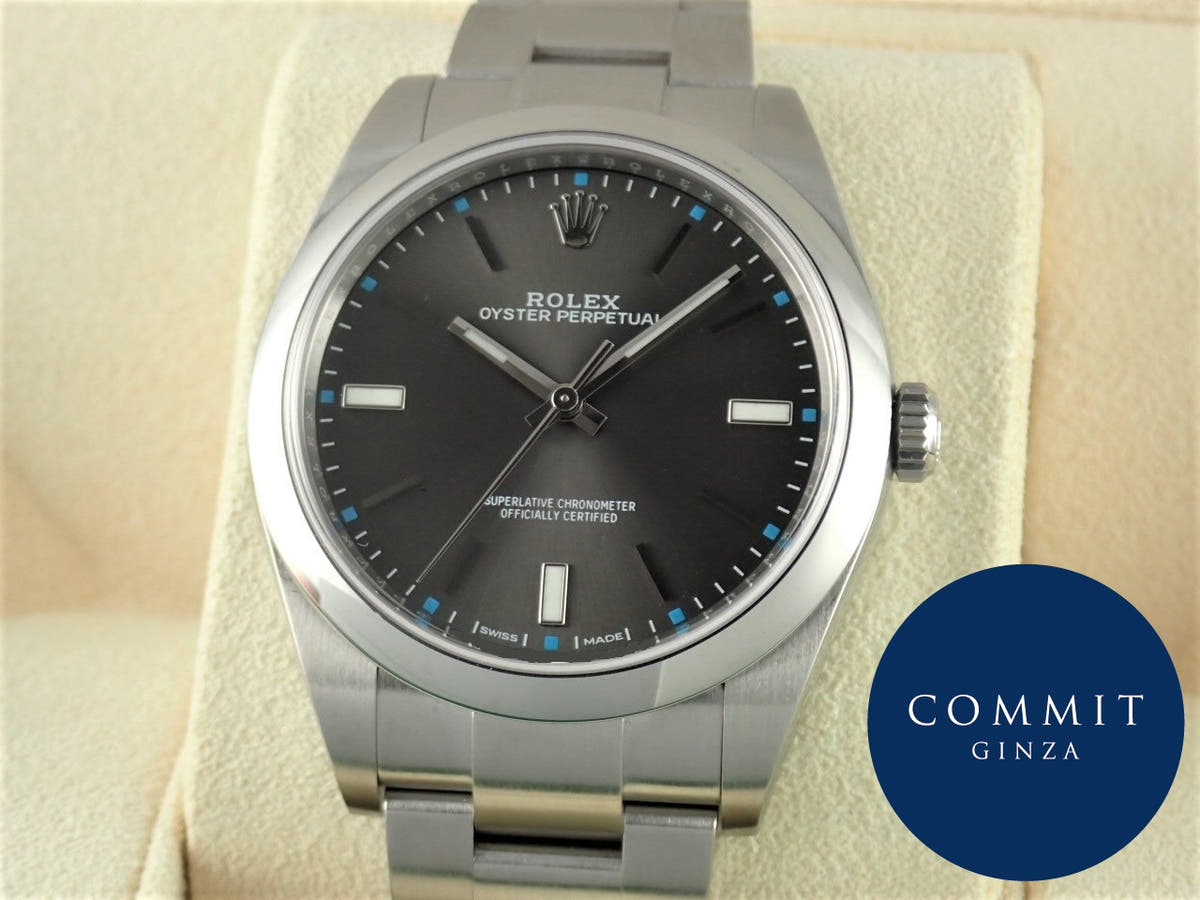 ロレックス オイスターパーペチュアル Ref.114300 ダークロジウム文字盤 極美品 oyster-perpetual-41