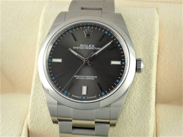 ロレックス オイスターパーペチュアル Ref.114300 ダークロジウム文字盤 極美品 oyster-perpetual-41