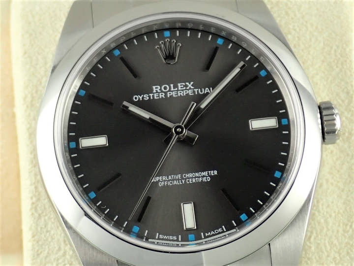 ロレックス オイスターパーペチュアル Ref.114300 ダークロジウム文字盤 極美品 oyster-perpetual-41