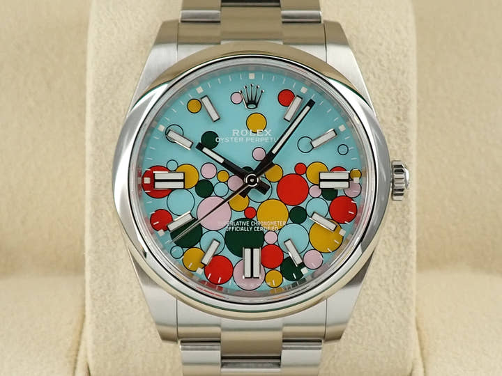 ロレックス オイスターパーペチュアル41 Ref.124300 ステンレススチール セレブレーションモチーフ文字盤
