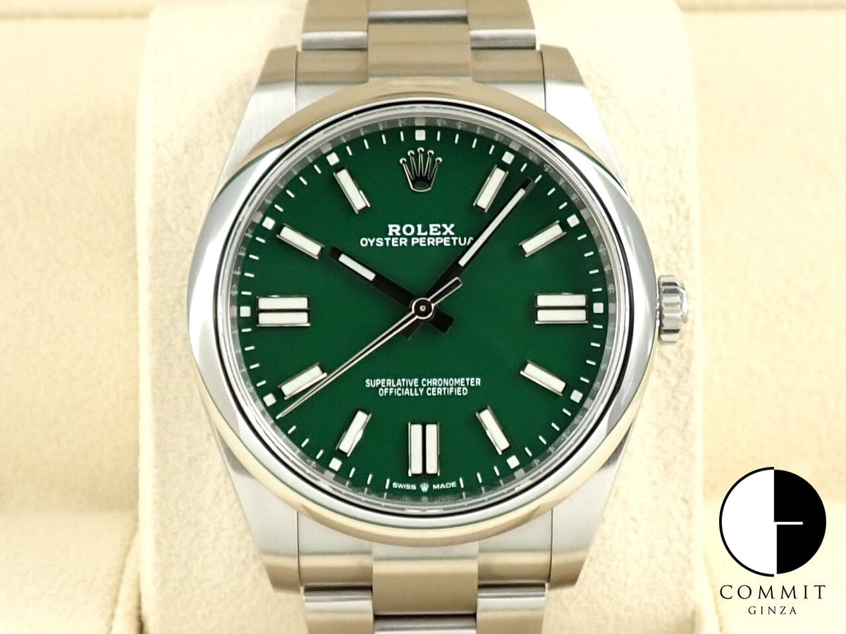 Rolex Oyster Perpetual 41 Ref. 124300 Stainless Steel Green Dial