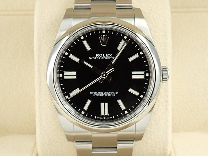 ロレックス オイスターパーペチュアル41 Ref.124300 ステンレススチール ブライトブラック文字盤