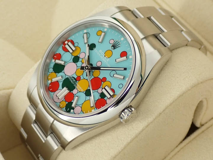 ロレックス オイスターパーペチュアル41 Ref.124300 ステンレススチール セレブレーションモチーフ文字盤