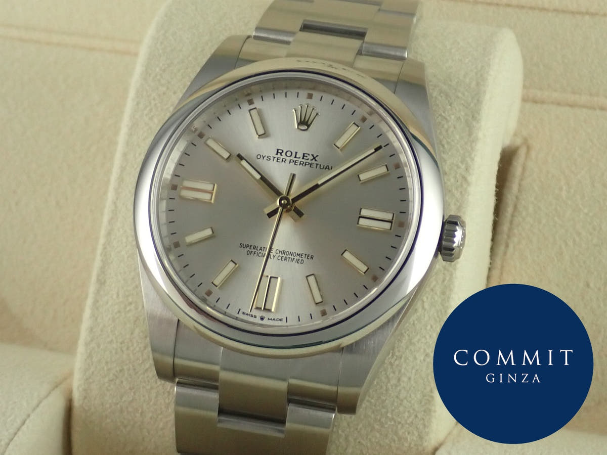 ロレックス オイスターパーペチュアル Ref.124300 シルバー文字盤 未使用 oyster-perpetual-43