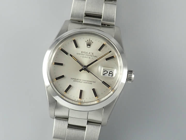 ロレックス オイスターパーペチュアル デイト Ref.15000 ステンレススチール シルバー文字盤
