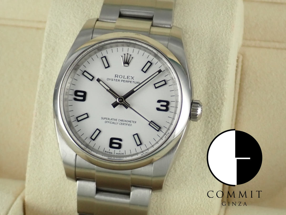 ロレックス オイスターパーペチュアル Ref.114200 ホワイト文字盤 中古 oyster-perpetual-58