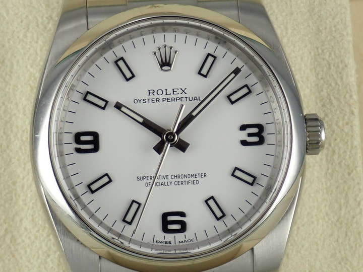 ロレックス オイスターパーペチュアル Ref.114200 ホワイト文字盤 中古 oyster-perpetual-58