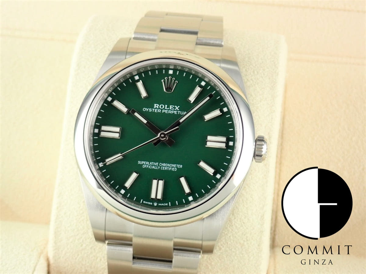 ロレックス オイスターパーペチュアル Ref.124300 グリーン文字盤 未使用 oyster-perpetual-59