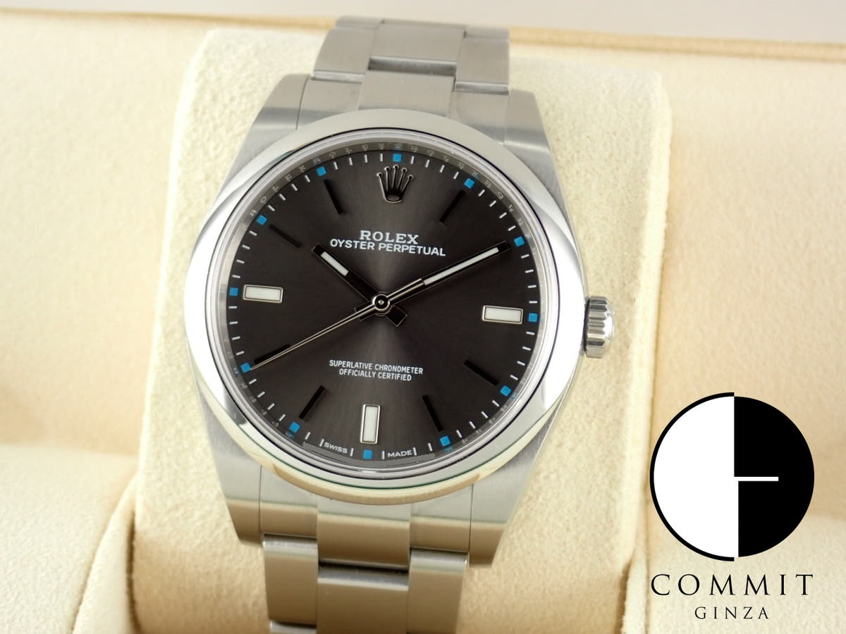 ロレックス オイスターパーペチュアル Ref.114300 ダークロジウム文字盤 中古 oyster-perpetual-67