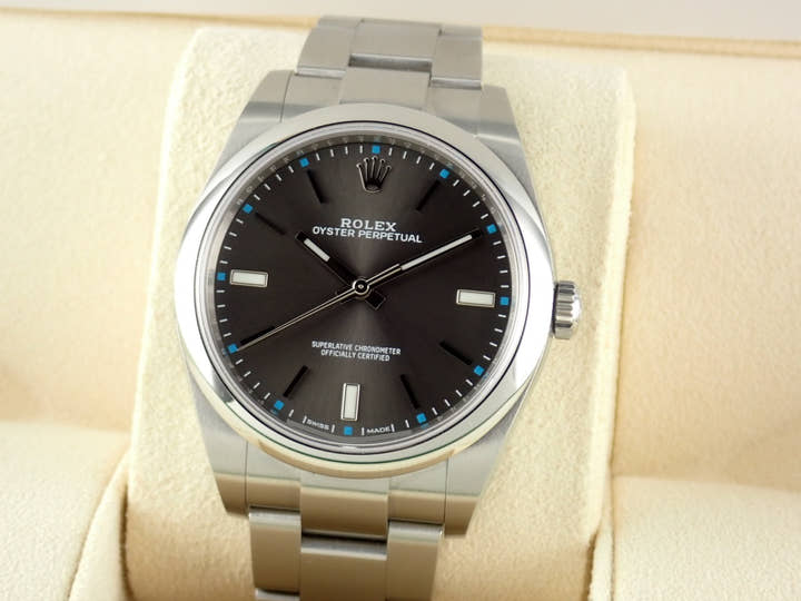 ロレックス オイスターパーペチュアル Ref.114300 ダークロジウム文字盤 中古 oyster-perpetual-67
