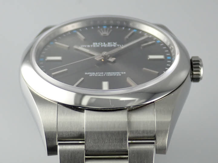 ロレックス オイスターパーペチュアル Ref.114300 ダークロジウム文字盤 中古 oyster-perpetual-67
