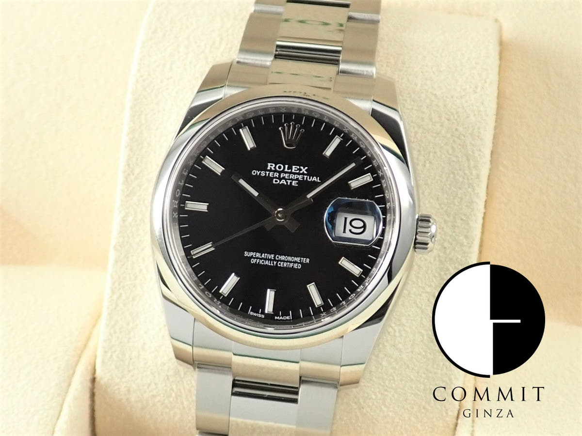 ロレックス オイスターパーペチュアル Ref.115200 ブラック文字盤 未使用 oyster-perpetual-90