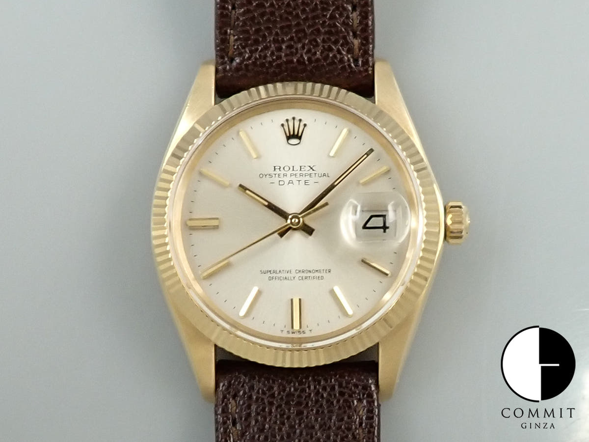ロレックス オイスターパーペチュアル デイト Ref.1503/8 イエローゴールド シルバー文字盤