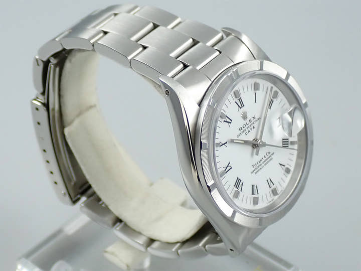 ロレックス オイスターパーペチュアル デイト TIFFANY&CO. Ref.15210 ステンレススチール ホワイト文字盤